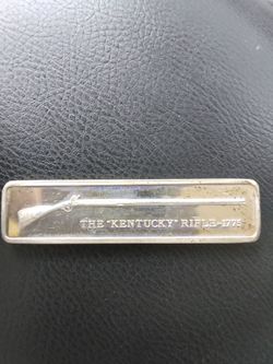 1970s Lincoln Mint Sterling Silver Ingot "American Weapons Hall of Fame"