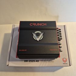CRUNCH 2525 WATTS 4 CHANNEL BUILT IN CROSSOVER CAR AMPLIFIER