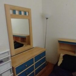 Dresser Mirror And Headboard