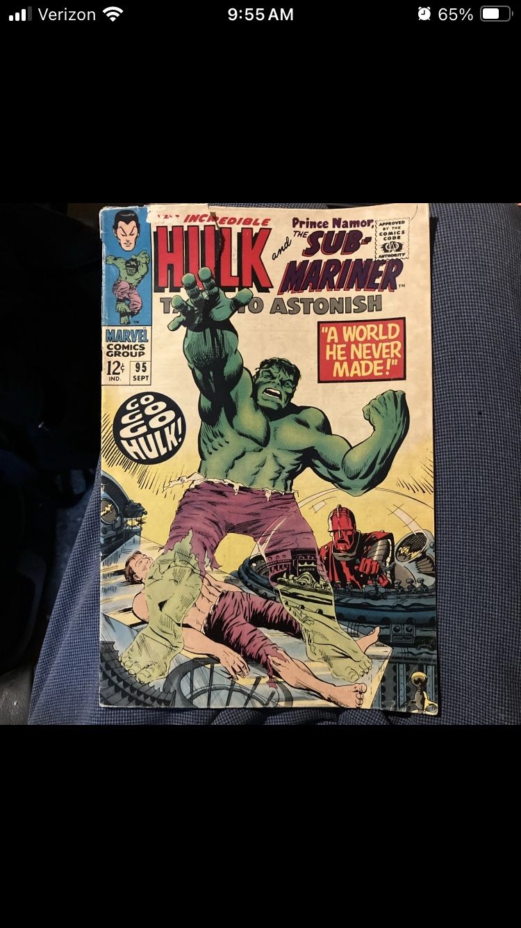 Tales to Astonish #95 FN RAW 1967 HULK AND SUB-MARINER