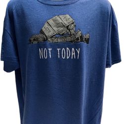 Star Wars AT-AT “Not Today” Graphic T-Shirt Blue XL Mad Engine Funny Tee Empire