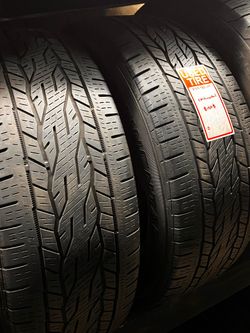 2 USED 27560R20 Continental All Season tires for $150 installed and balanced . 275 60 20 275 60 R 20 27560R20 275/60/20 275/60/R20 Texas Extreme Tire