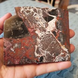 Mexican Lace Agate Crystal Slab 