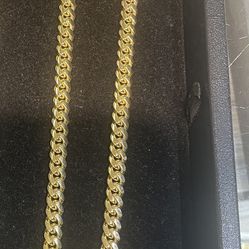 New 10k 8mm 24in Cuban Link Chain 100 Grams
