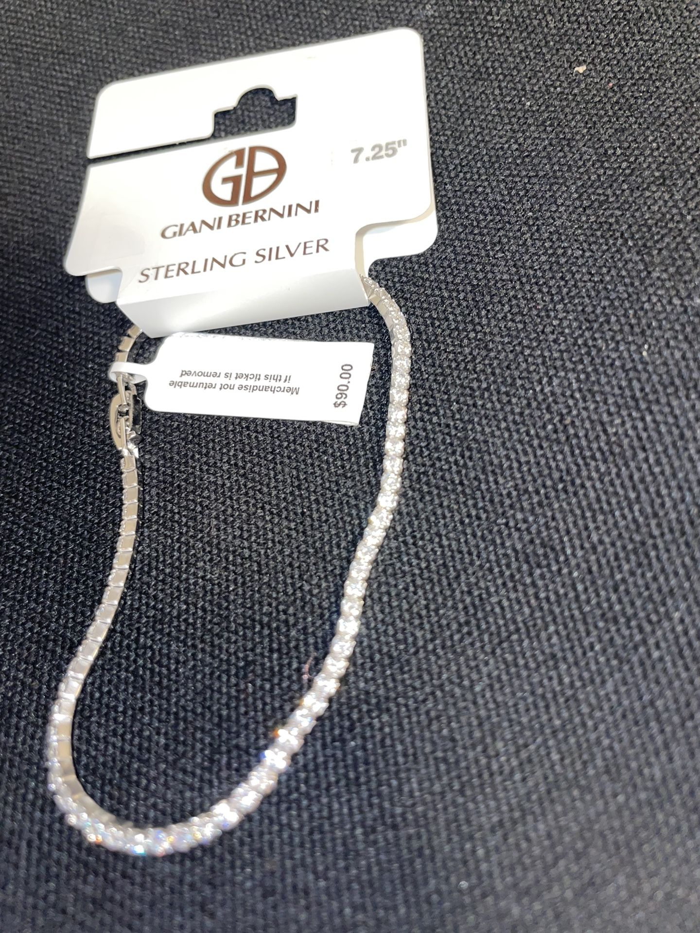 Sterling Silver Diamond Bracelet