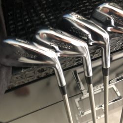 Titleist’s 1-PW Best Forged Irons Brand New Rechromed Polish And Regroved New Areo-Tech Steel Fiber 80 Weight Stiff Brand New Royal V-Sand Tour Grips 
