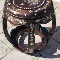 Beautiful Inlay Wooden Stool/Table