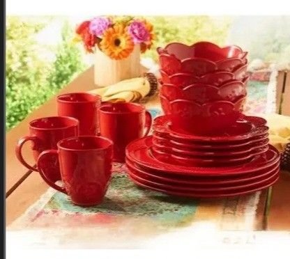 VAJILLA RUBY 16PCS