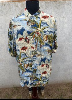 PreOwned Reyn Spooner 100% Rayon Hawaiian Print Multicolored Men's XXL