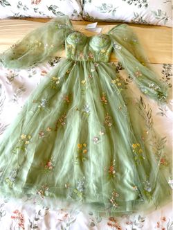 Brand New Embroidered Tulle Dress