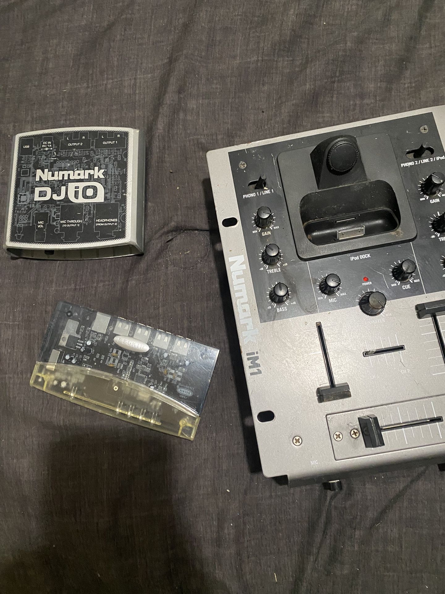 Varias Cosas De Dj Cables Luces Mixer Bocinas