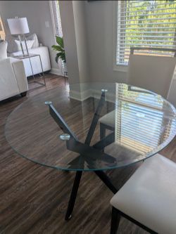 Round Glass Dining Table