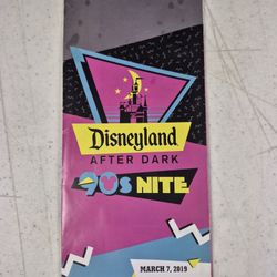 Disney Disneyland After Dark 90's Nite Exclusive Park Map. See Below
