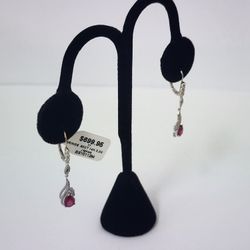 Ruby/DIA .62 CT 14K 3.2g EARRINGS 