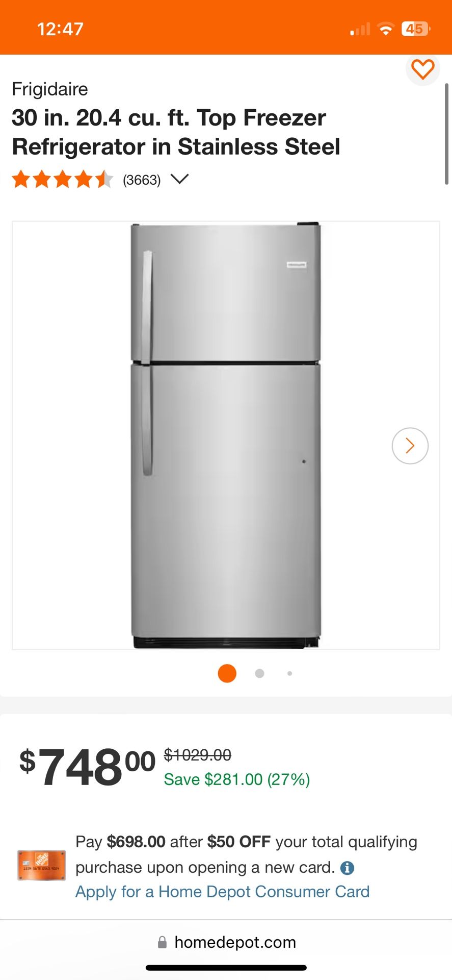 Brand New Frigidaire Fridge