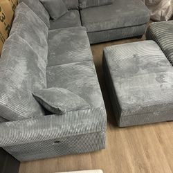 New Sectional  And Ottoman $39 Down Financing 