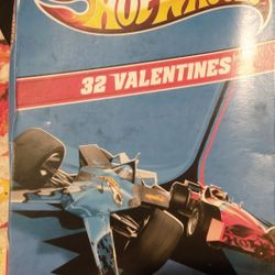 New Vintage Hot Wheels Valentimes Cards 32 Pcs 