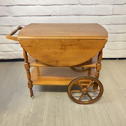 Vintage Wood Tea Cart