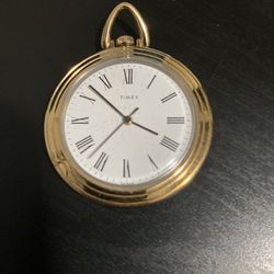 Timex Gold Tone Pocket Watch 