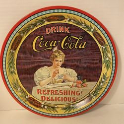 Collectible-Vintage-1976-Coca Cola 75th Anniversary Metal Serving Tray