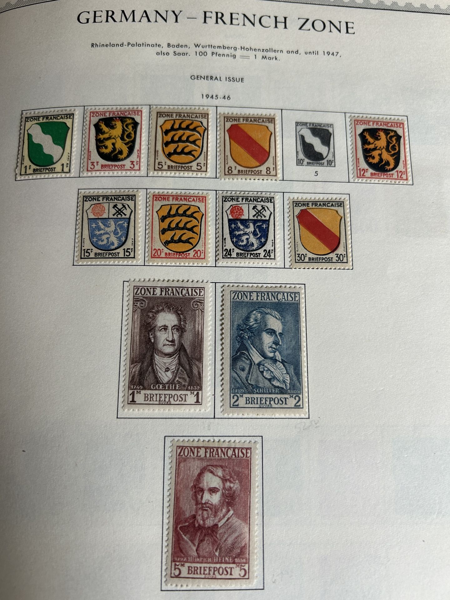 Germany 🇩🇪 French zone doesn’t mint condition postage stamps issued 1945 to 1946