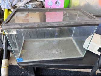 10 gallon aquarium with screen top cover & heater