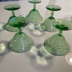 Vintage Uranium Martini Glasses Vaseline Collectibles