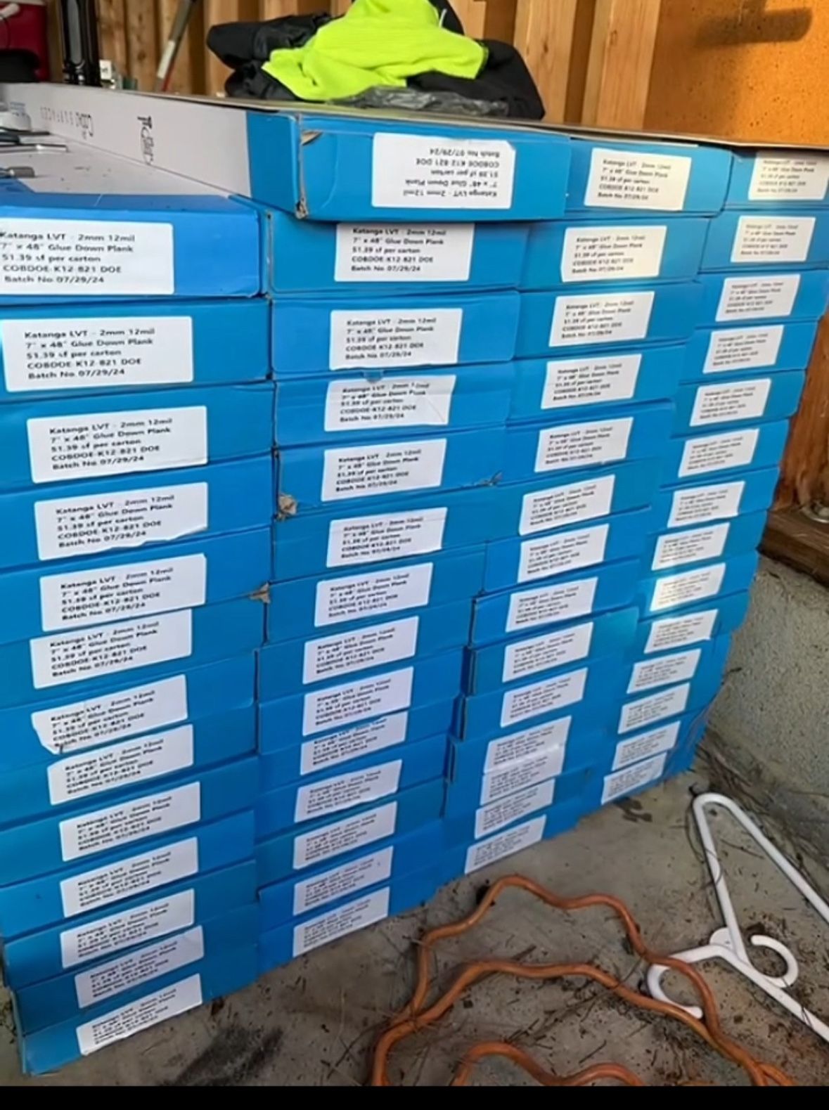 LVT Luxury Vinyl Tile Glue Down planks 30 Boxes