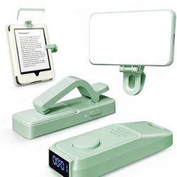 RF Remote Control Page Turner with Book Light and Reading Time Tracker for Kindle, iPad, and Android. Clicker Page Turn