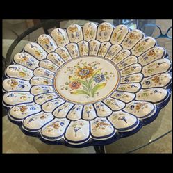 VINTAGE ITALIAN HAND PAINTED ROUND PLATE