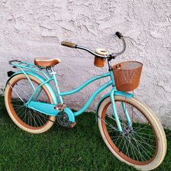 Women's Huffy Deluxe 26" Beach Cruiser Bike Bicicleta Basket 