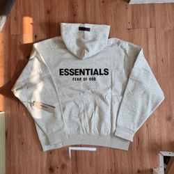 Fear of God Essentials Hoodie Light Oatmeal All Sizes Available Brand New