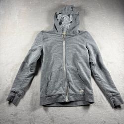 Marine Layer Women’s Small Heather Gray Full Zip Hoodie Sweater Beachy #1A