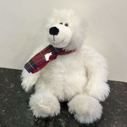 Mary Meyer Christmas Holiday Polar Bear Plush 10” Stuffed Animal 