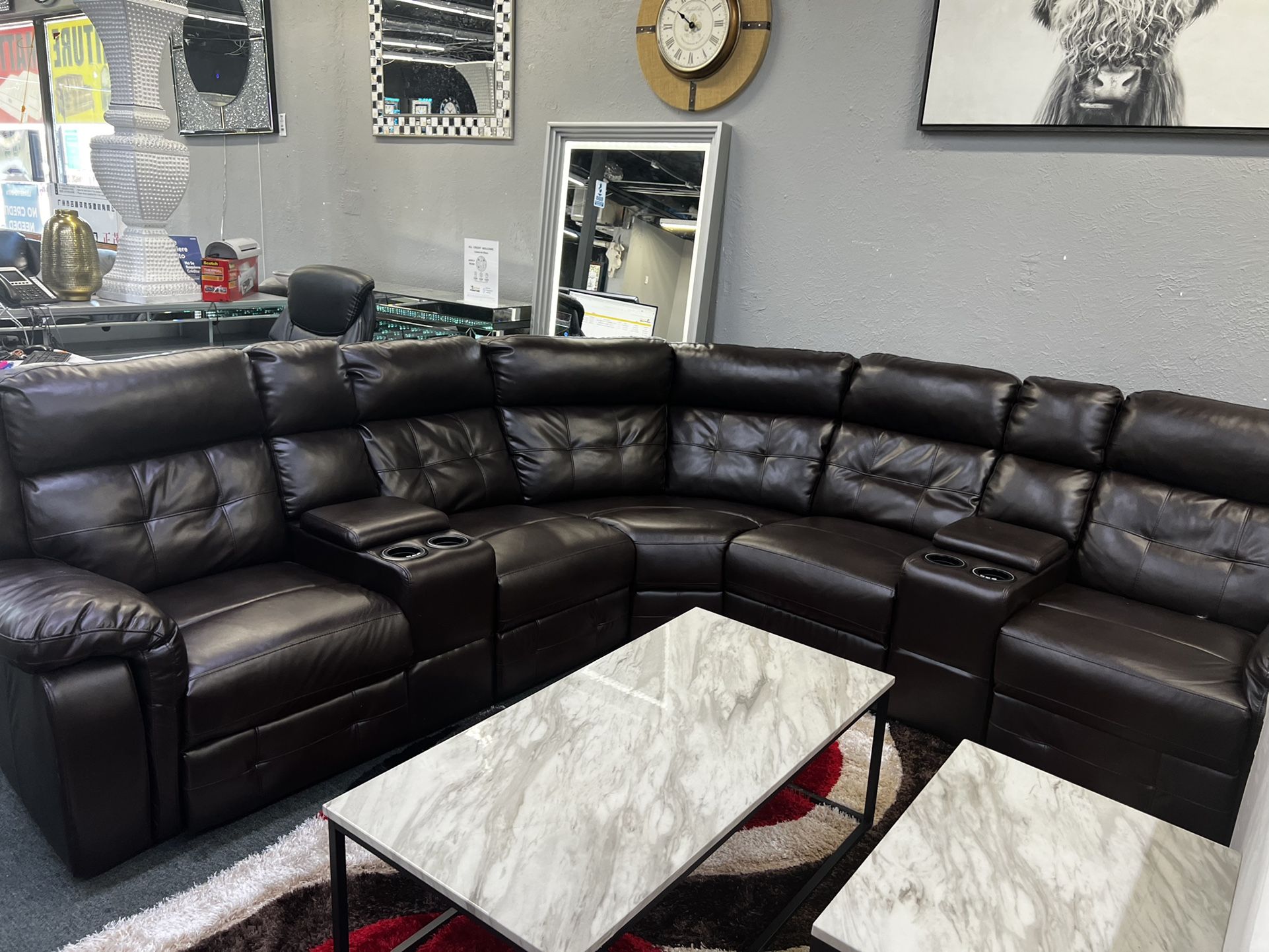 Power recliner sectional