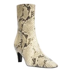 SCHUTZ  Dellia Snake-Embossed Kitten Ankle Booties. US  8. 10,5.