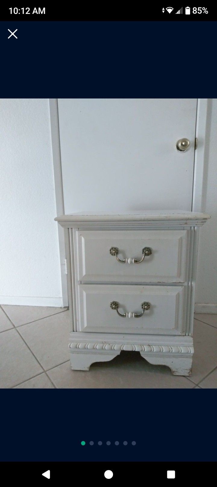 2-Drawer Sturdy Nightstand.