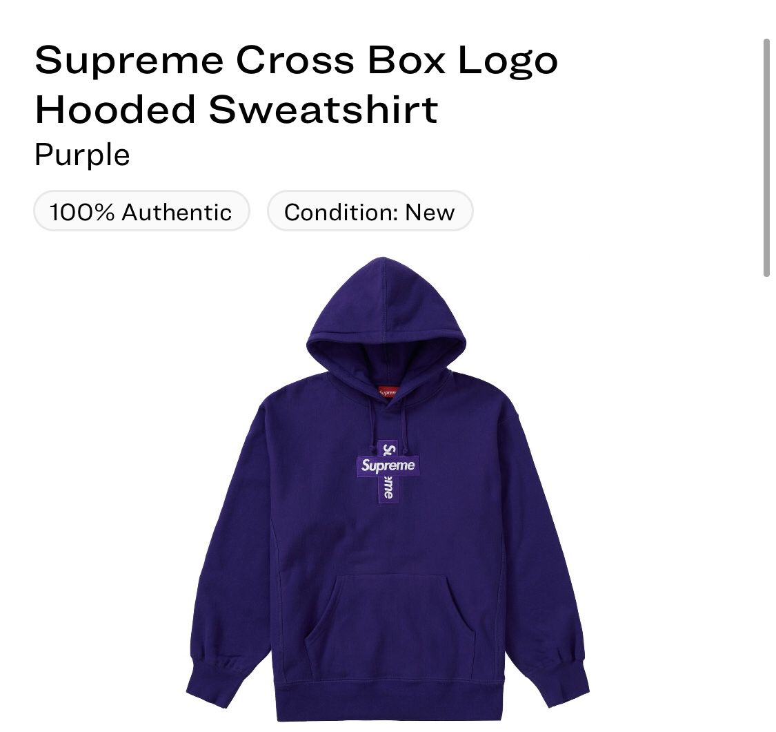 Supreme Cross Box Logo Hoodie Medium