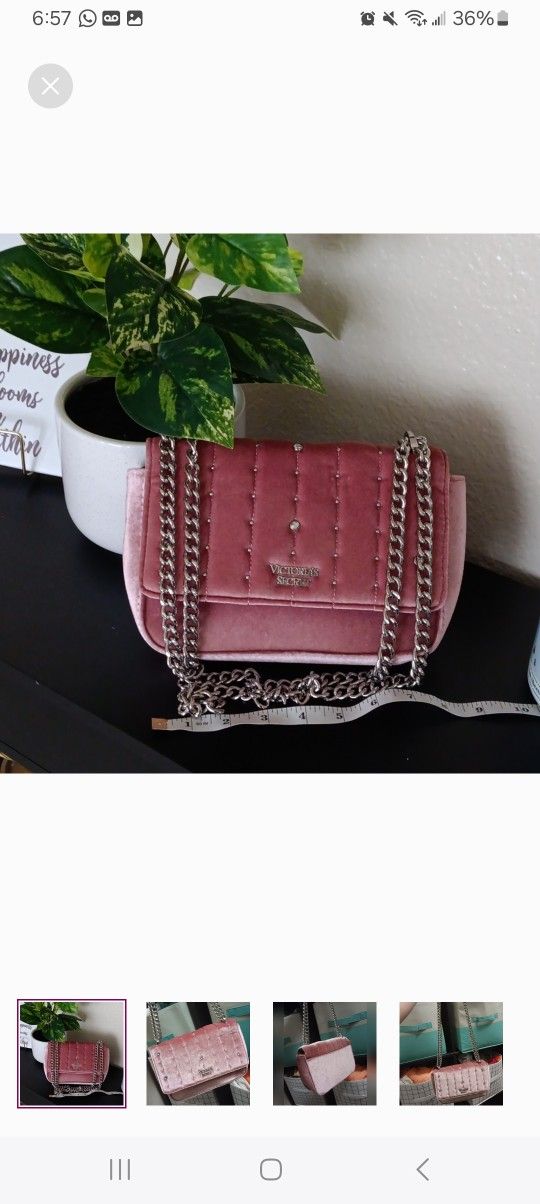 Victoria's Secret Pink Limited Edition Velvet Pink Purse