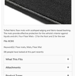 Volvo XC90 2026 Floor Mats