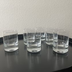 Set Of 6 Whiskey Glass Clear 5.2 Oz Kitchen Glasses Set