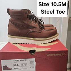 Wolverine Steel Toe Work Boots Size 10.5