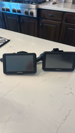 Two Garmin navigation systems for autos.