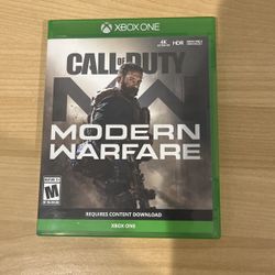 Xbox One Game: Call Of Duty Modern Warfare