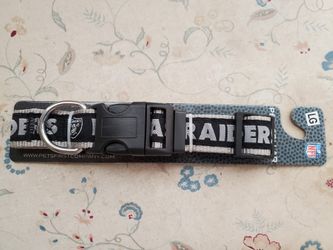 Las Vegas Raiders Pet Collar Size Large 