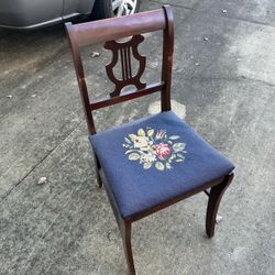 Solid Wood Embroidered Antique/Vintage Chair