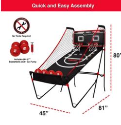 ESPN Pro Competition LED Arcade Basketball Game 2-Player w/ Sounds & Scores NEW