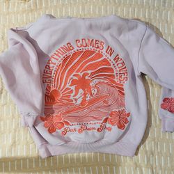 Pink Palm Puff Hoodie