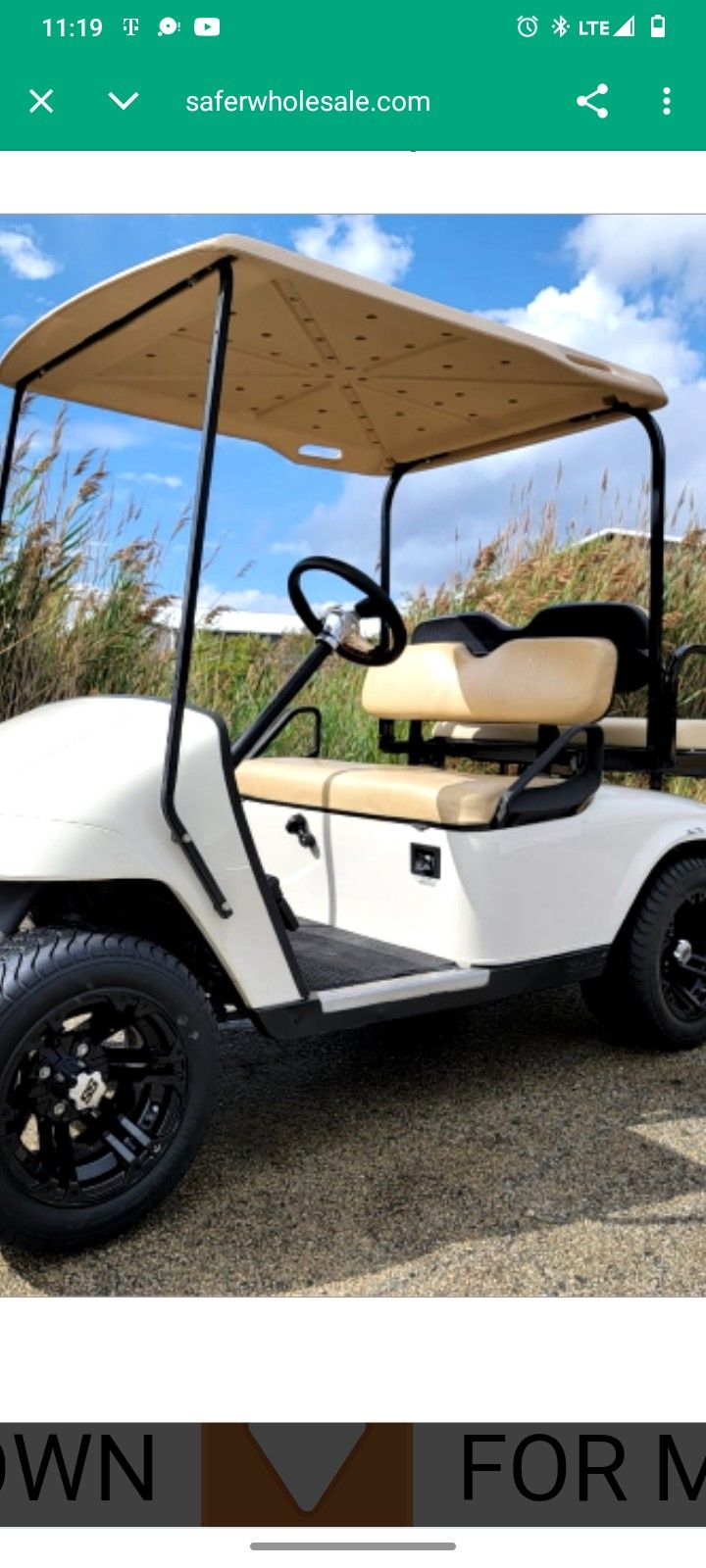 Nice Clean Golf Cart, Runs Good, Good Batteries And Charger