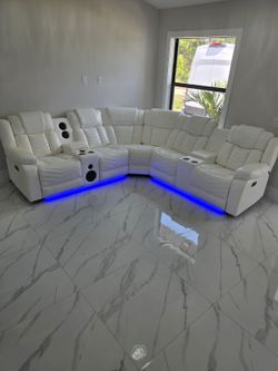 Seccional Reclinable Led Electrico
